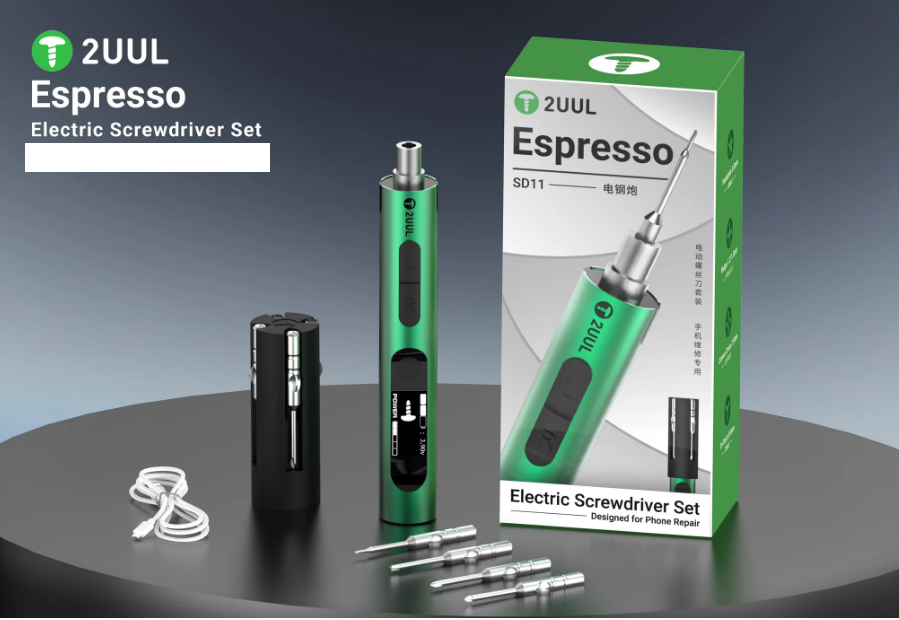 2UUL SD11 Espresso Electric Screwdriver Set Designed for Phone Repair