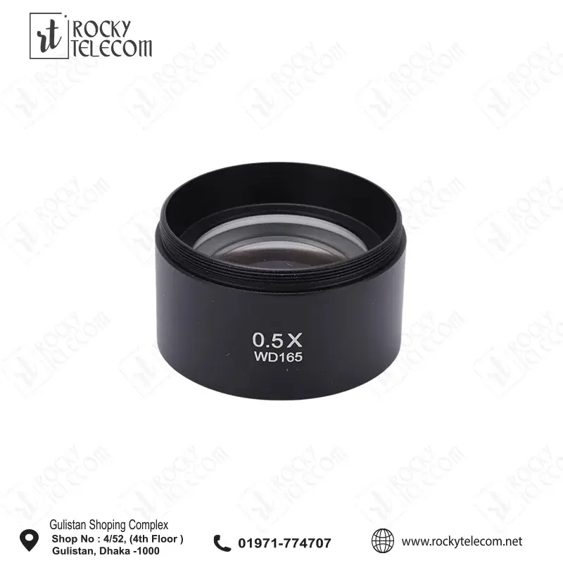 0.5X Microscope Auxiliary Objective Lens(Working Distance 165 mm)