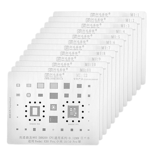 Kit 33 Pezzi Stencil Per Reballing BGA In Acciaio Inox 304 - Stampini Saldatura Ad Alta Precisione Per Riparazione CPU E Schede Madri