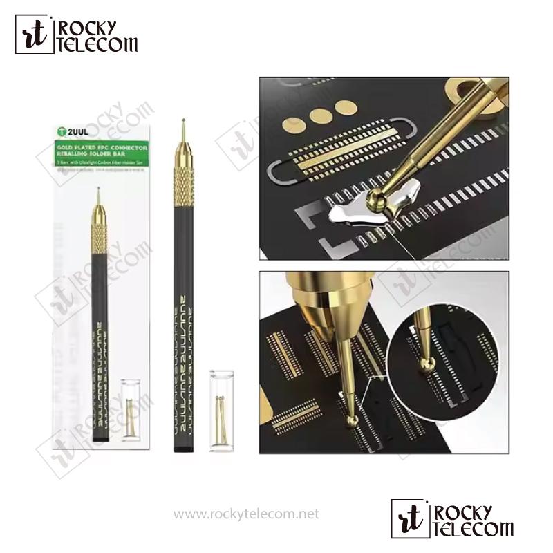 2UUL SC98 Gold Plated FPC Connector Reballing Solder Bar 3 Bars with Ultralight Carbon Fiber Holder Set
