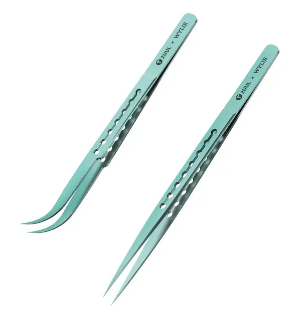 2UUL Ti 12 CURVED Titanium Alloy Ultralight Tweezer for Precise Phone Board Repair