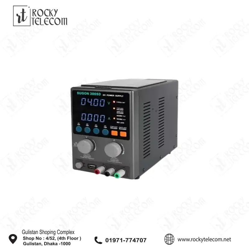 Sugon 3005PM Adjustable DC Power Supply 30V 5A – Precision 4-Digit Digital Display Regulated Power Supply for Mobile Phone Repair, Electronics Testing & DIY Projects
