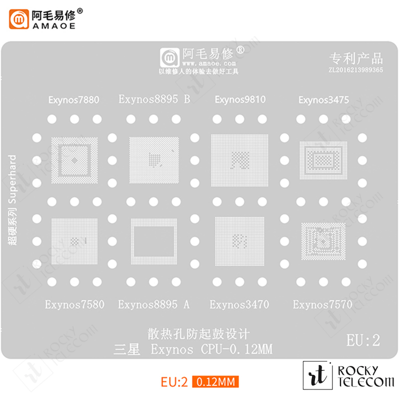 Amaoe EU2 BGA Reballing Stencil for Samsung Exynos CPU