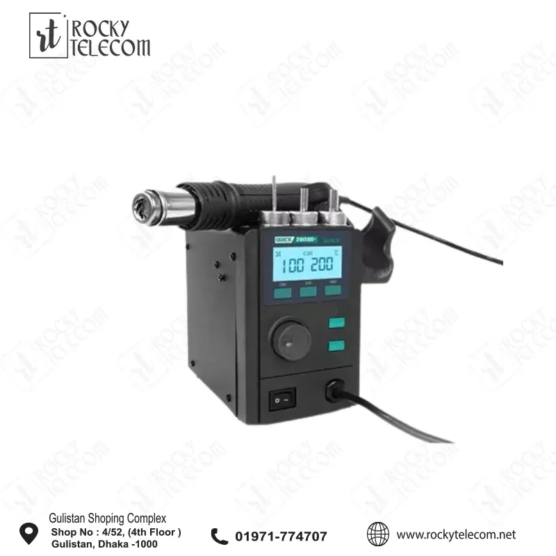 QUICK 2008 ESD DIGITAL DISPLAY HEAT GUN WELDING REWORK SOLDERING STATION
