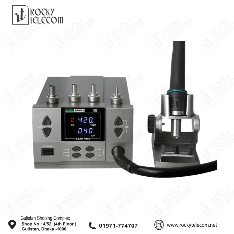 Sugon 8610D+ Hot Air Gun 1000W | Mobile Phone Repair, Motherboard CPU Removal, High Wind Power | Professional Soldering & Disordering Tool