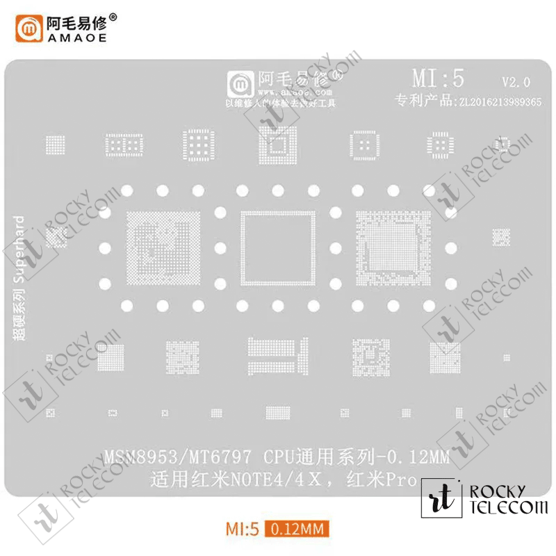 Amaoe MI5 IC Reballing Plate for Xiaomi CPU