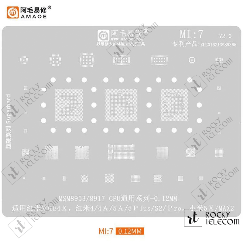 Amaoe MI7 IC Reballing Plate for Xiaomi CPU