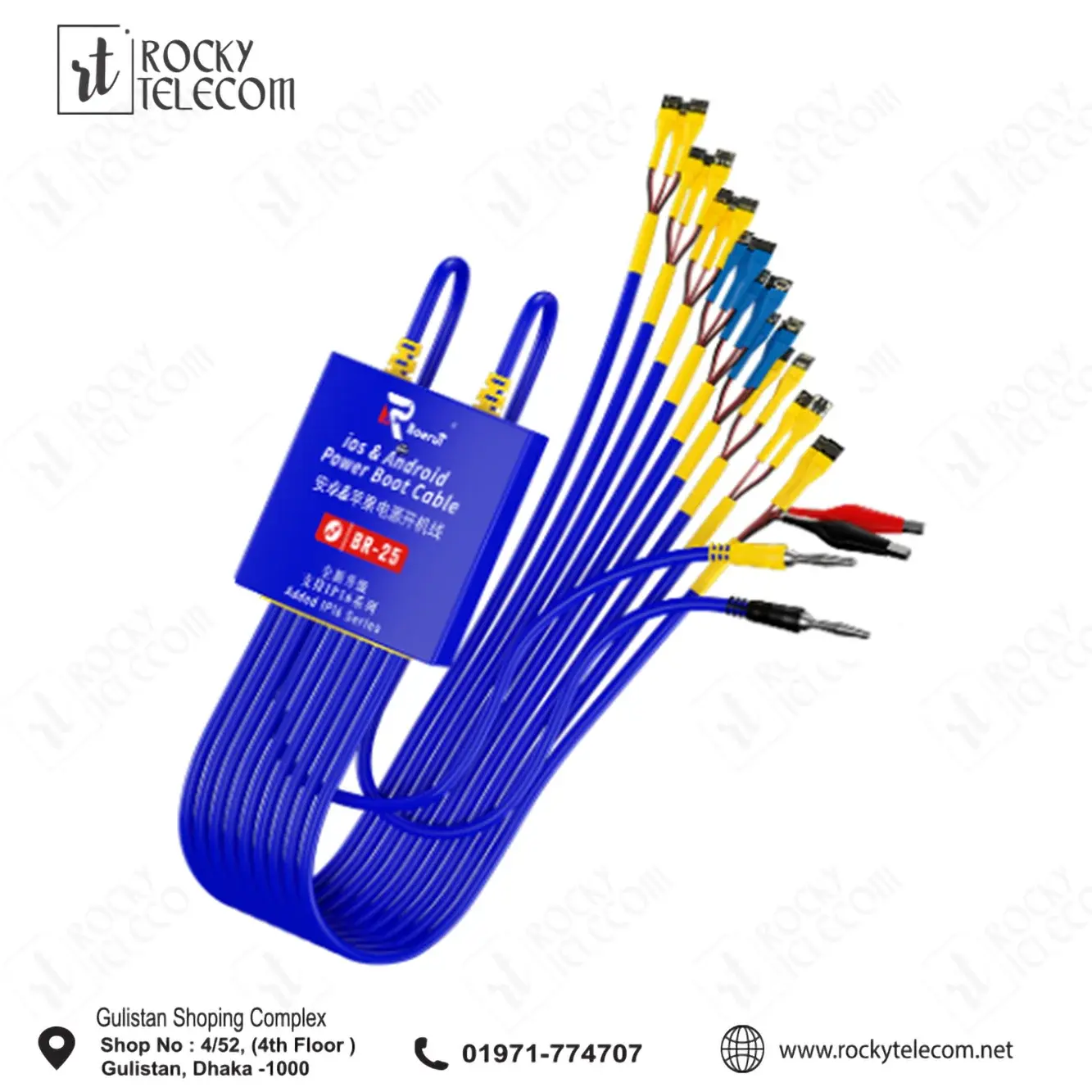 Boerui BR-25 Mobile Phone Repair Power Boot Cord for iPhone 6-16PM and Android Phones