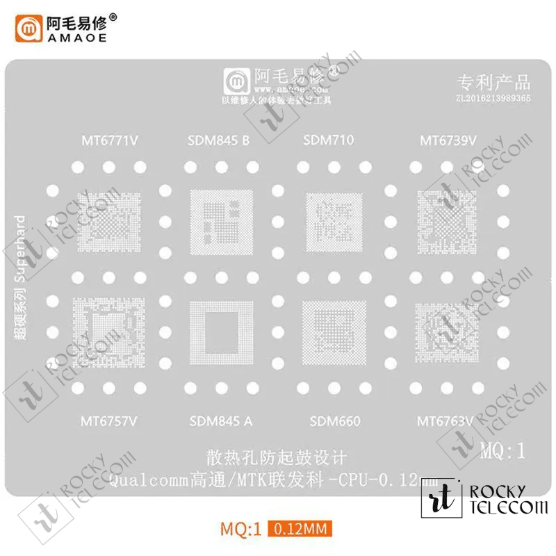 Amaoe MQ1 CPU BGA Reballing Stencil