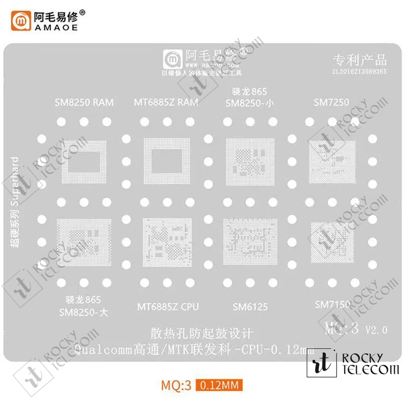 Amaoe MQ3 CPU BGA Reballing Stencil