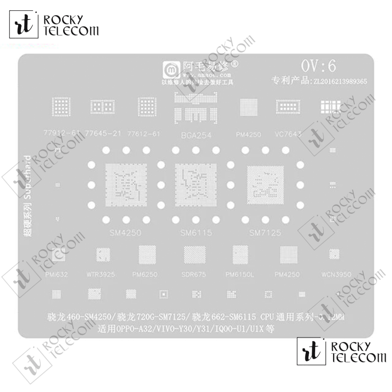 OV6 STENCIL For OPPO-A32 VIVO-Y30 Y31 SM7125 SM6115