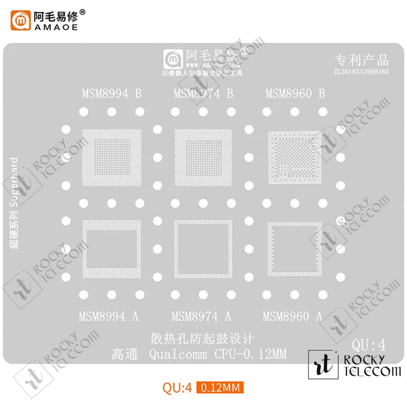 Amaoe QU4 Qualcomm CPU Reballing Stencil
