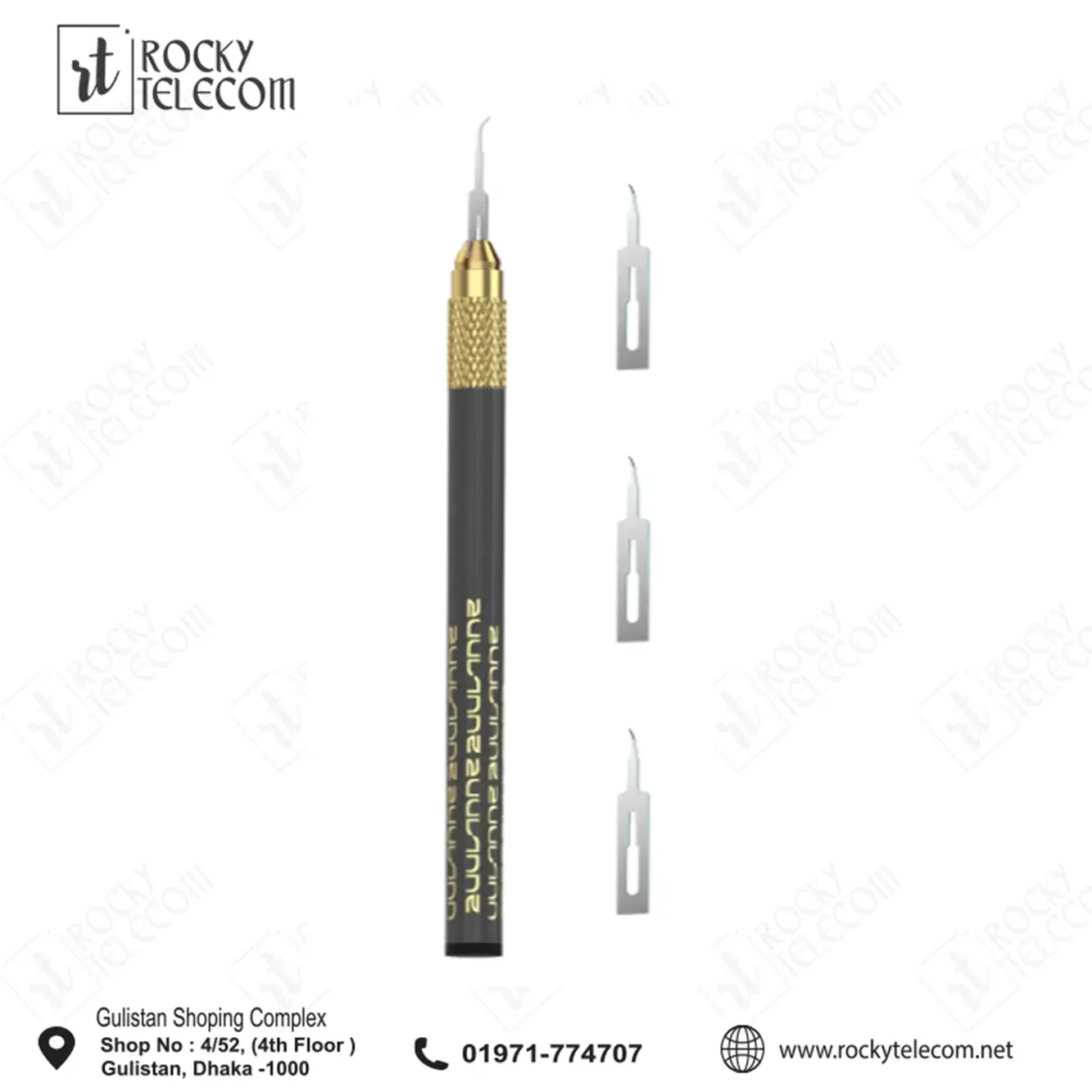 MicroFix Hook for Phone PCB Underfill Clean 3 Blades with Ultralight Carbon Fiber Holder Set Da-12