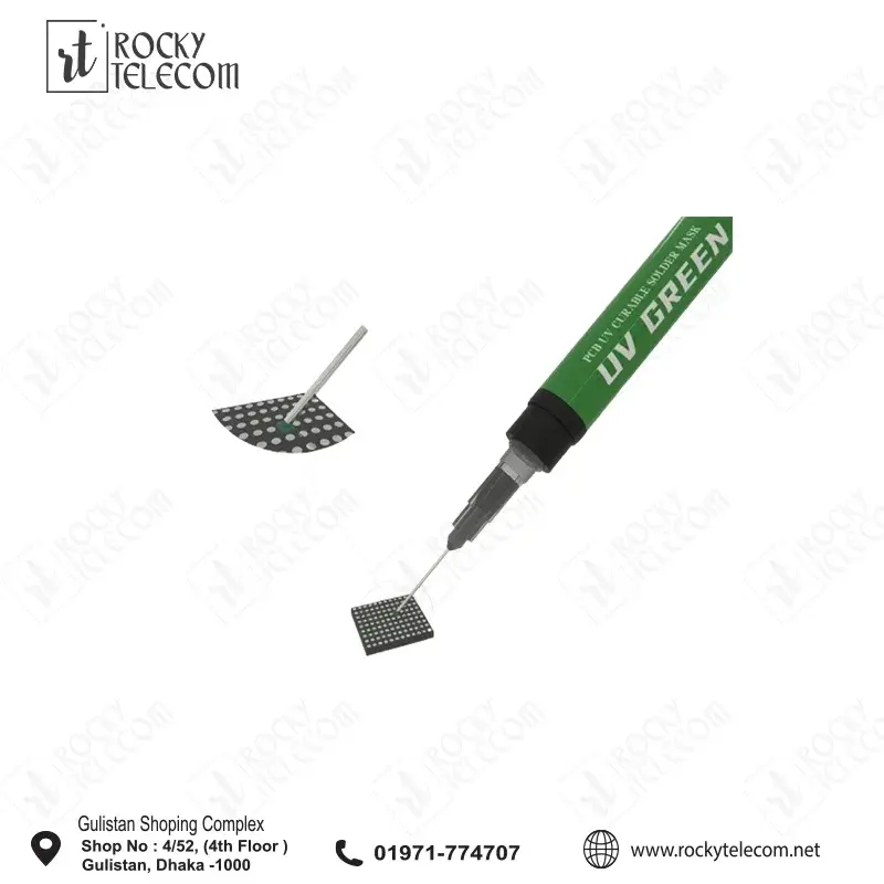 2UUL PCB UV Green Curable Solder Mask with 3pcs 6mm Super Thin Needles