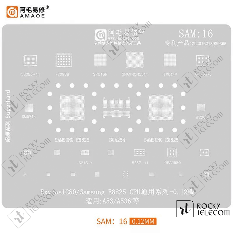 SAM16 stencil for samsung