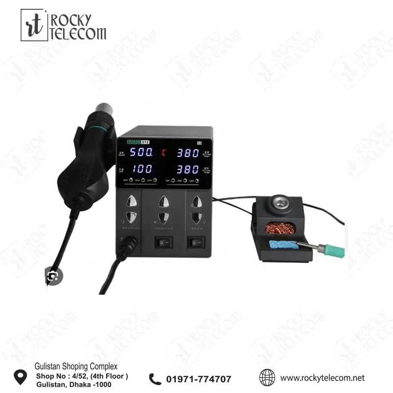 Sugon 212 2 in 1 Soldering Station 760W T12 Handle Soldering Iron Hot Air Heat Gun