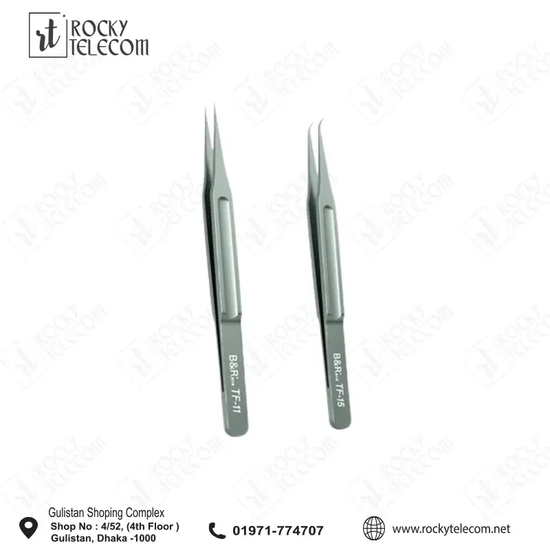 B&R TF-11/TF-15 Microblade Series High Precision Titanium Alloy Macro Tweezers Martview