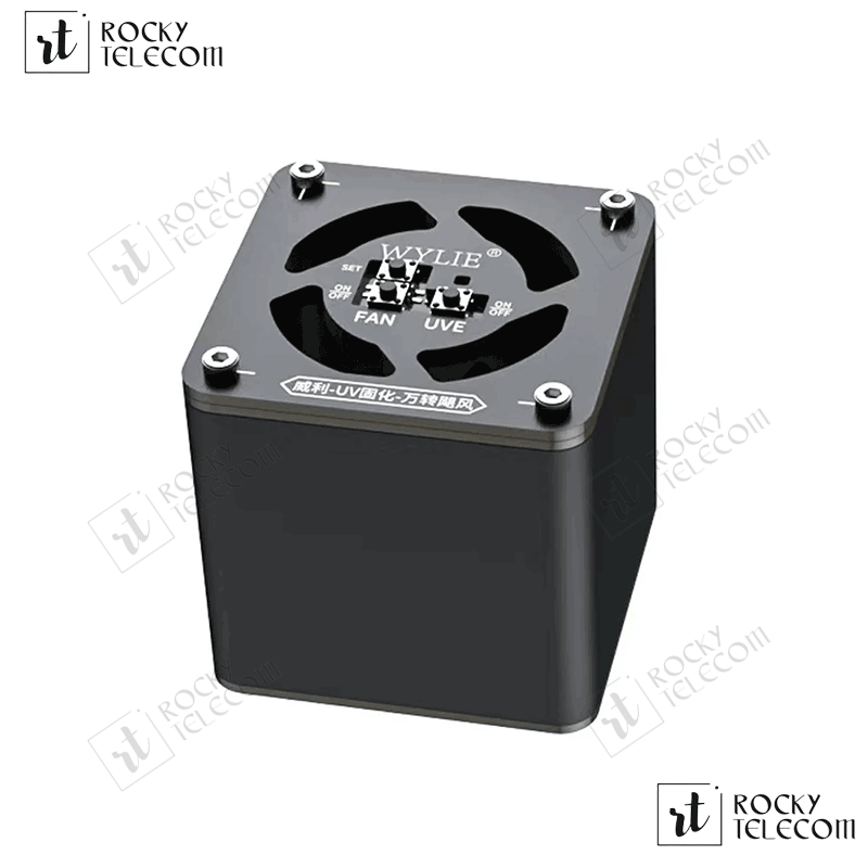 WYLIE Hurricane Cooling Fan Adjustable Speed Mobile Phone Maintenance UV Curing Lamp 2in1 Heat Dissipation and Smoke Exhaust Fan